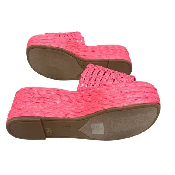 NWOT Marc Fisher Priya Women's Platform Slides in Medium Pink size 8.5 - Picture 7 of 9